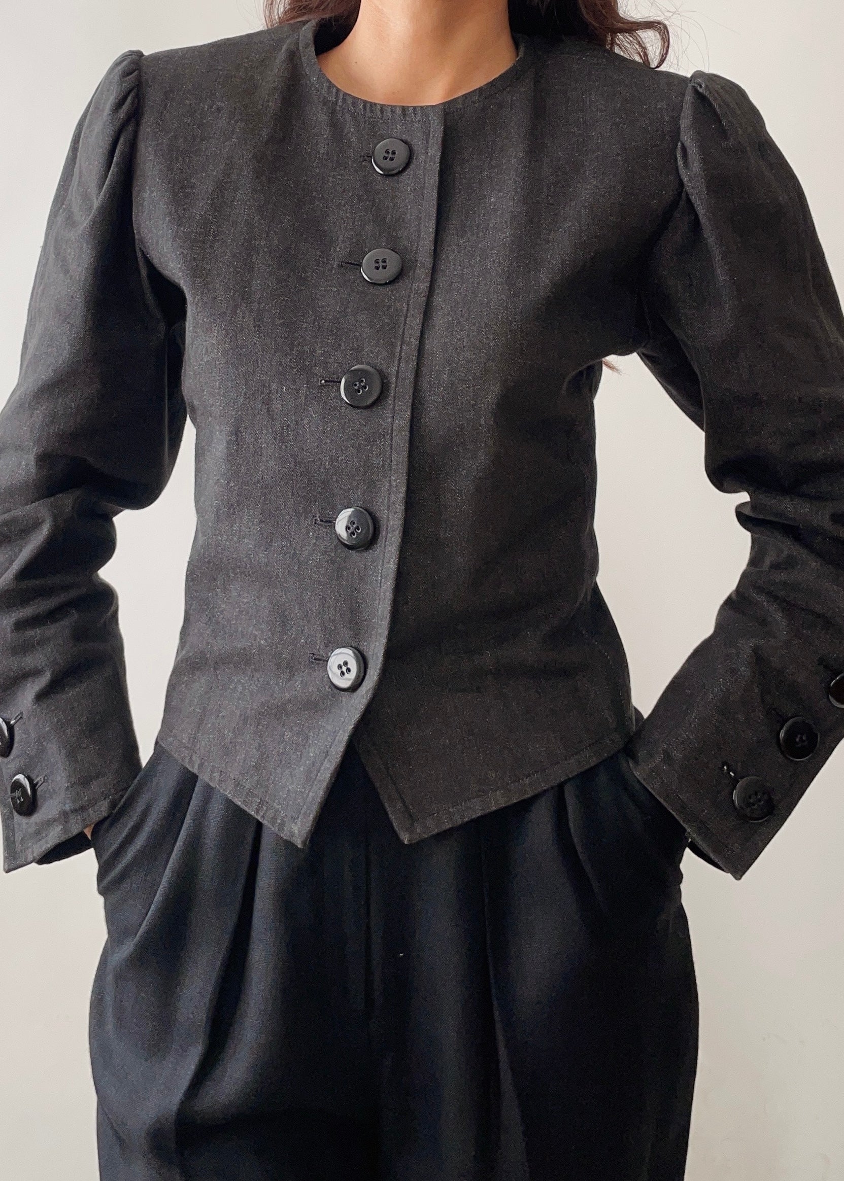 Vintage YSL Black Denim Jacket