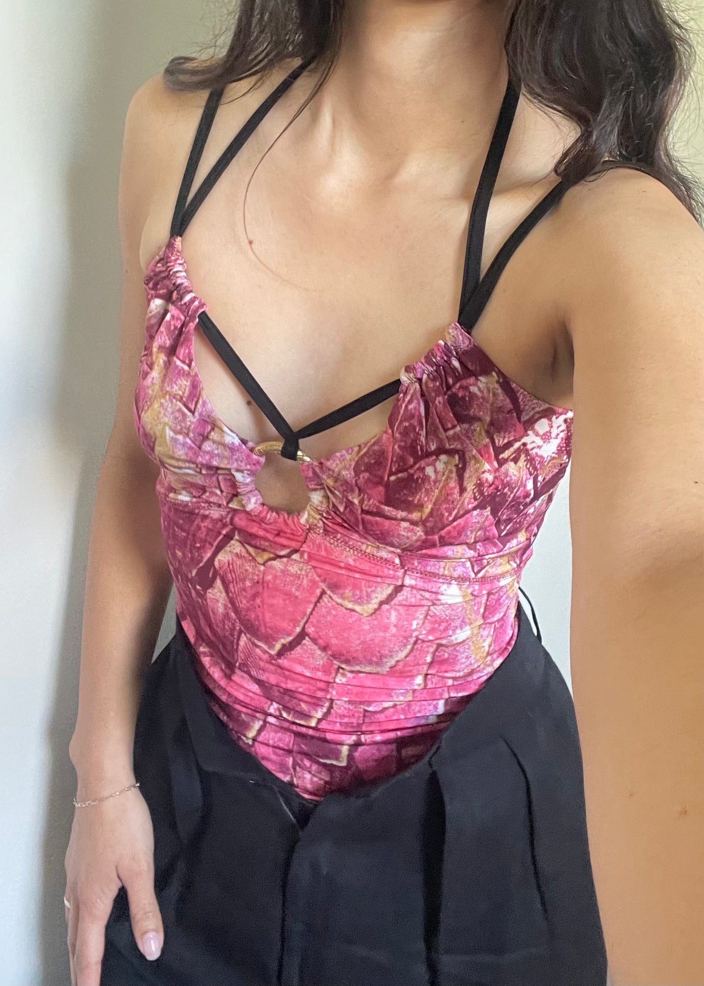 2000s Just Cavalli Pink Halter