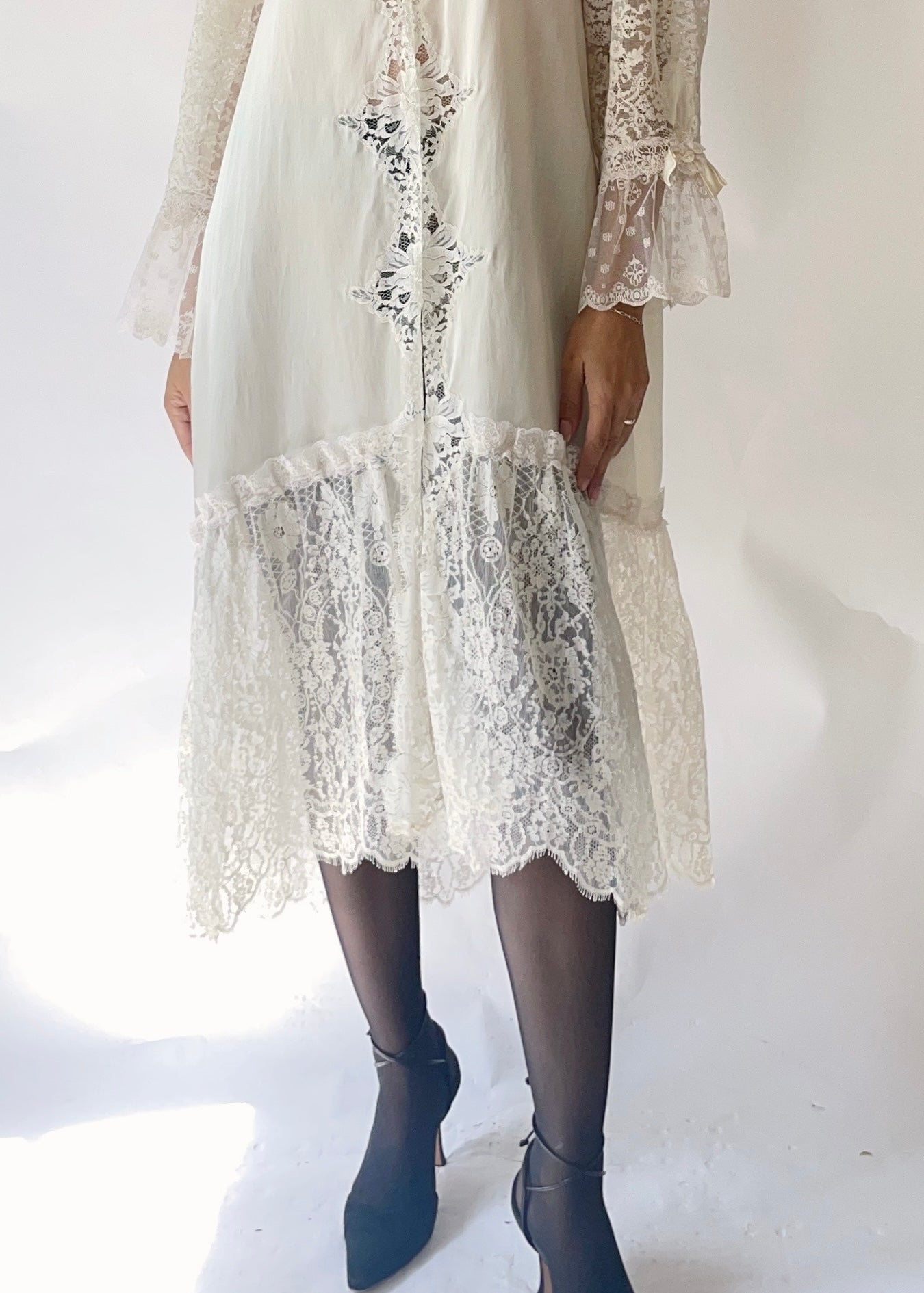 Vintage Christian Dior Silk Robe Dress Lunes Vintage Christian Dior Silk Robe Dress Lunes