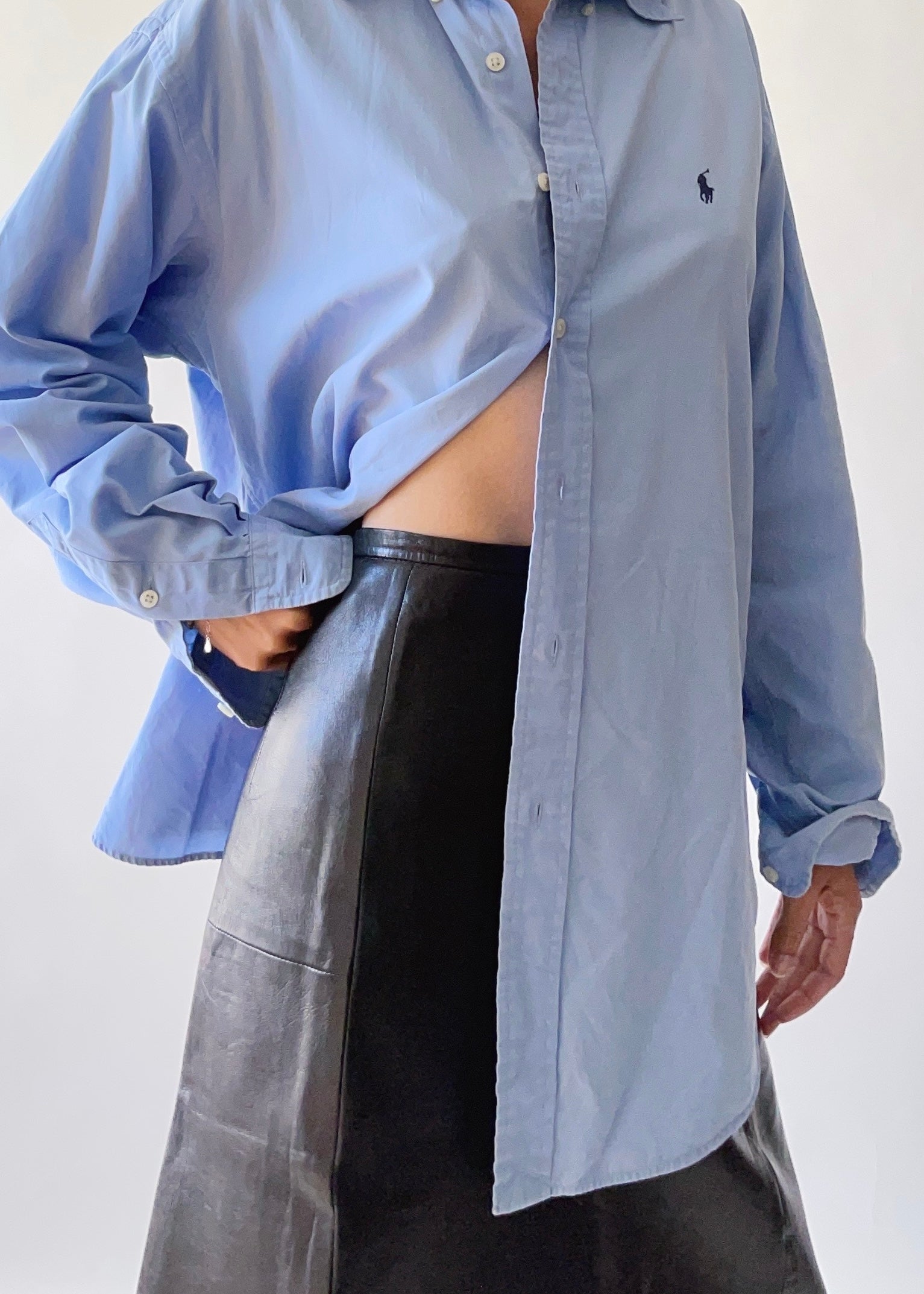 Vintage Max Mara Leather Skirt