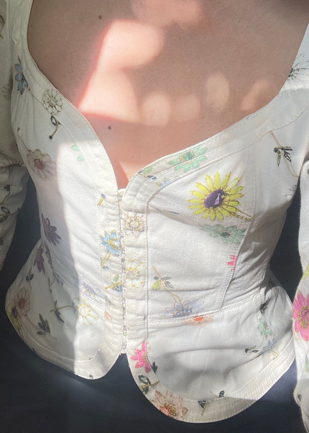 Vintage Ungaro Floral Bustier Top