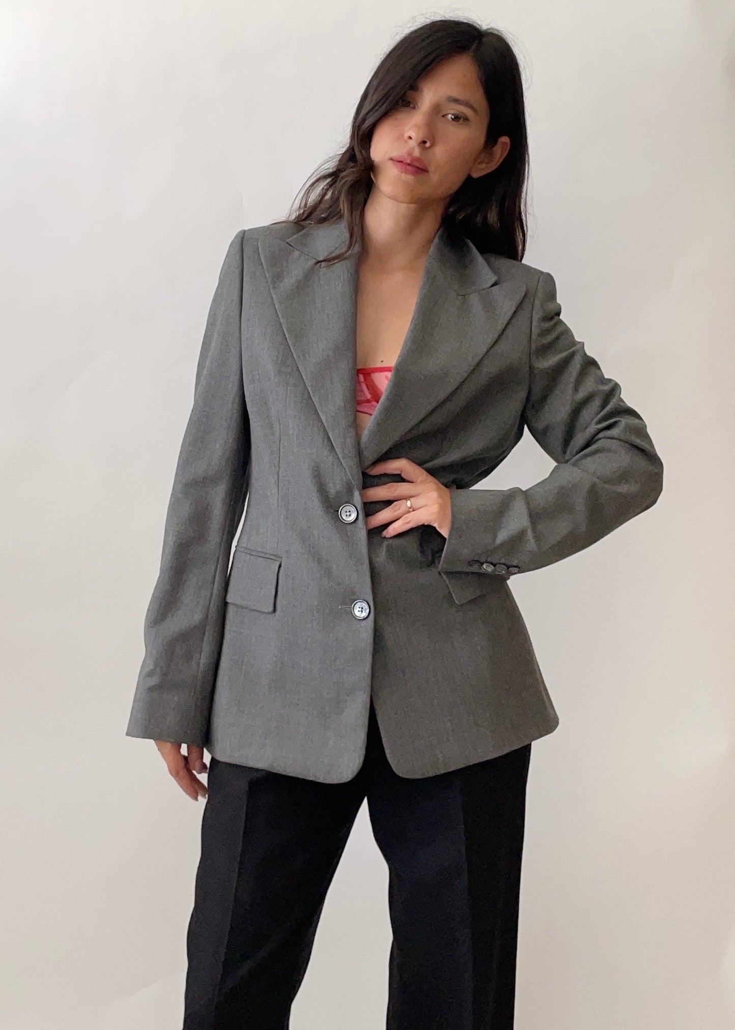 Vintage Celine Wool Grey Blazer