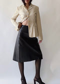 Vintage Max Mara Leather Skirt
