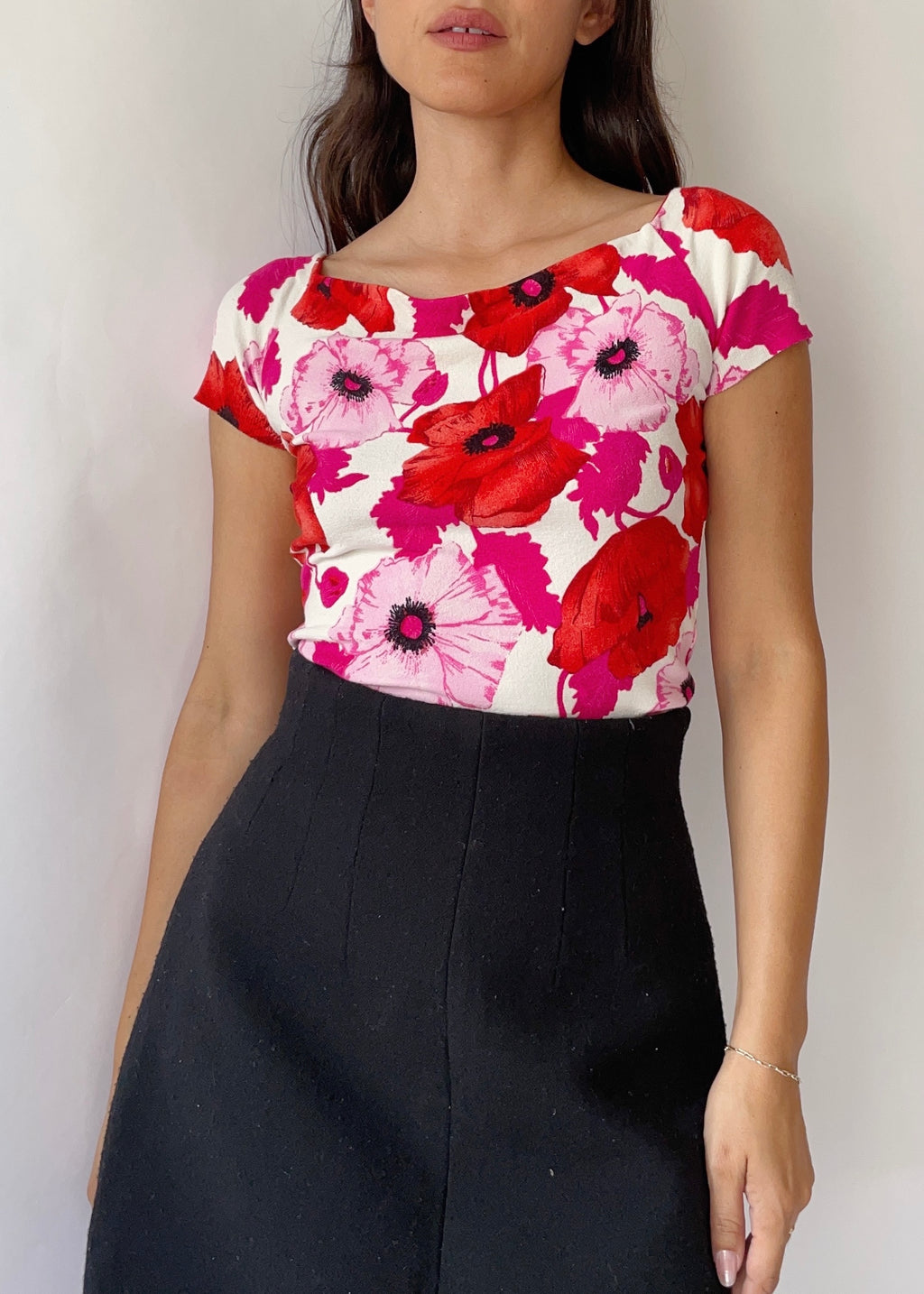 90s Blumarine Poppy Knit Top