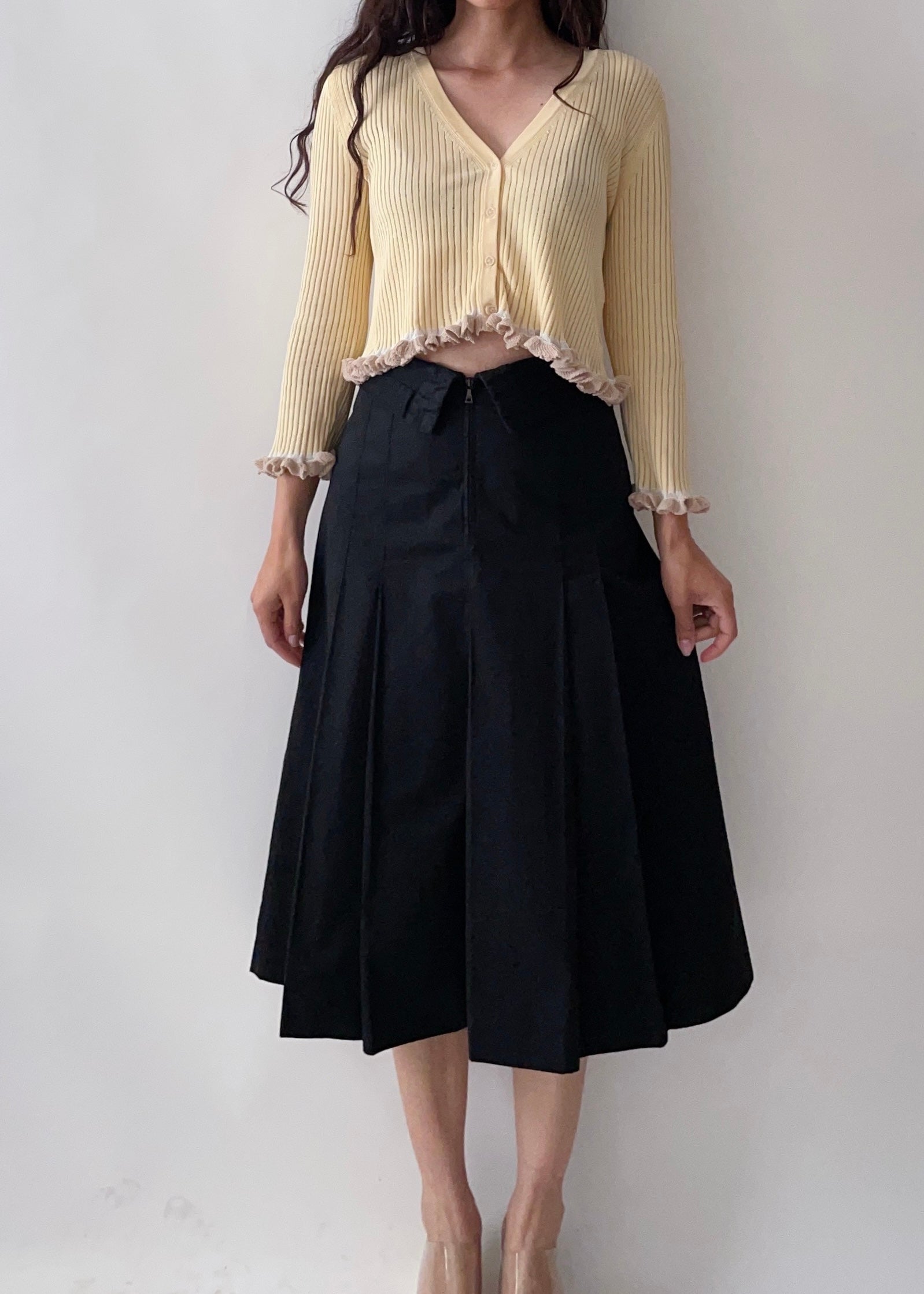 Prada Black Cotton Skirt