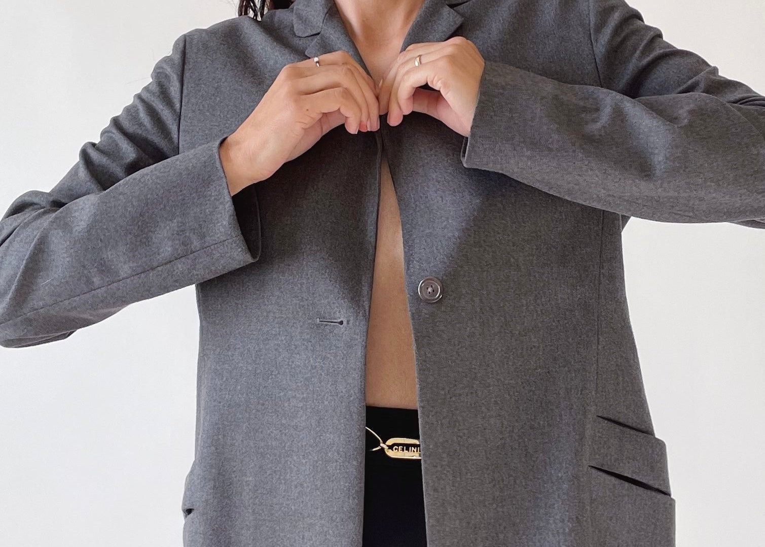 Jil Sander Grey Wool Jacket