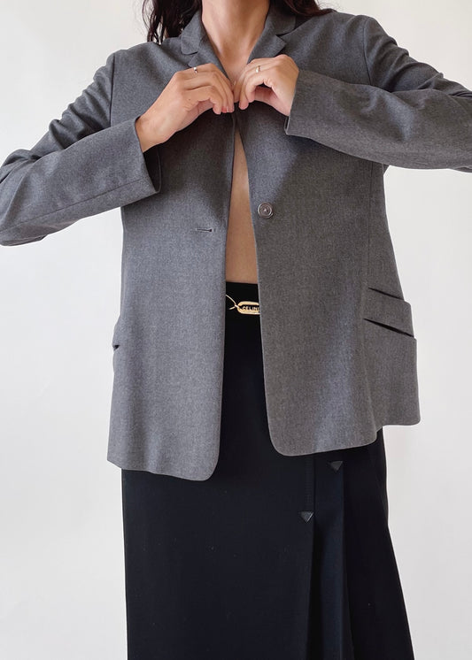 Jil Sander Grey Wool Jacket