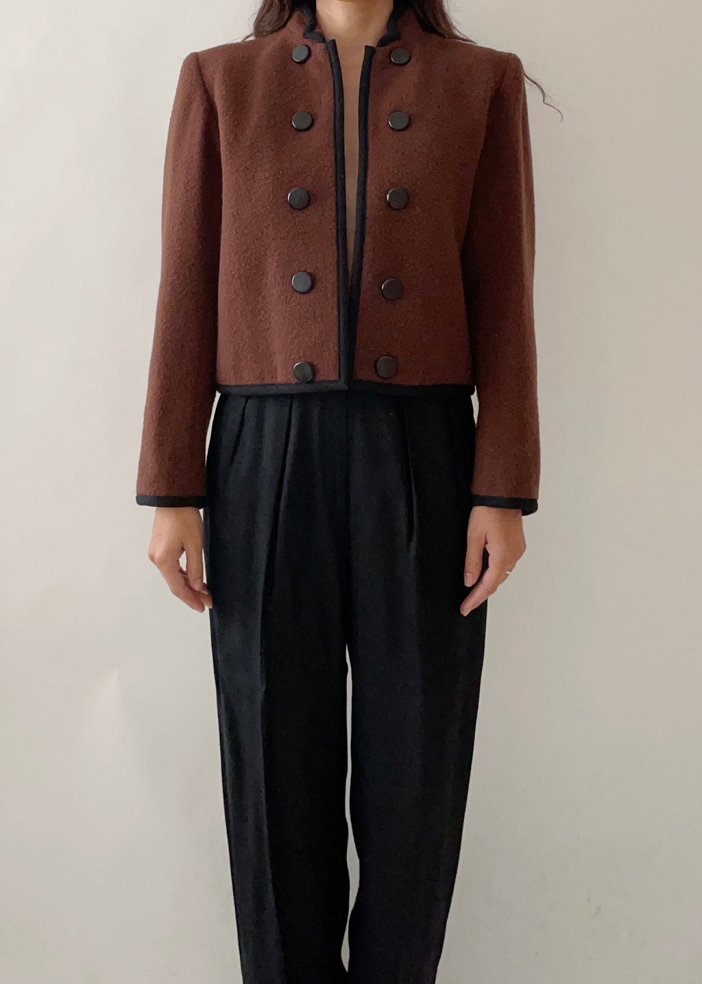 Vintage YSL Brown Wool Jacket