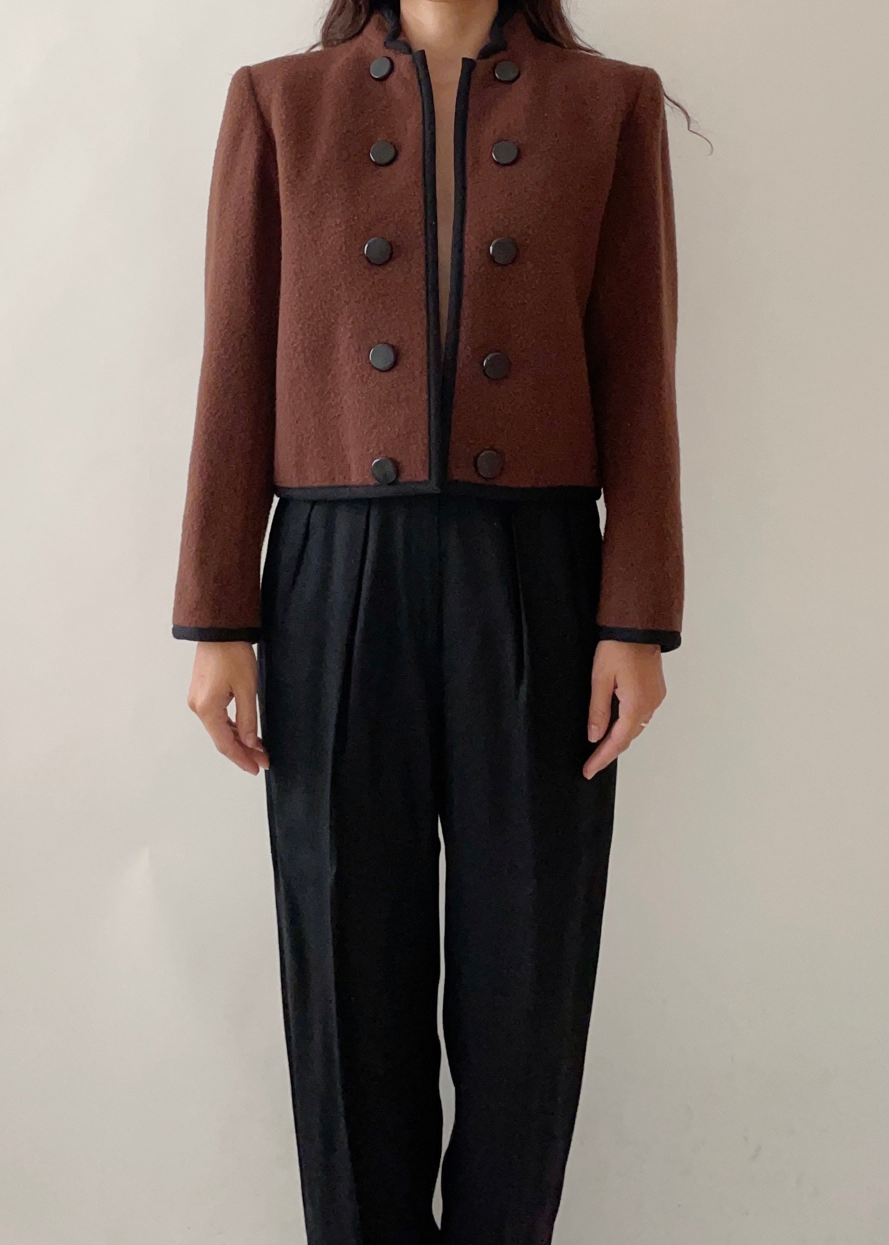 Vintage YSL Brown Wool Jacket