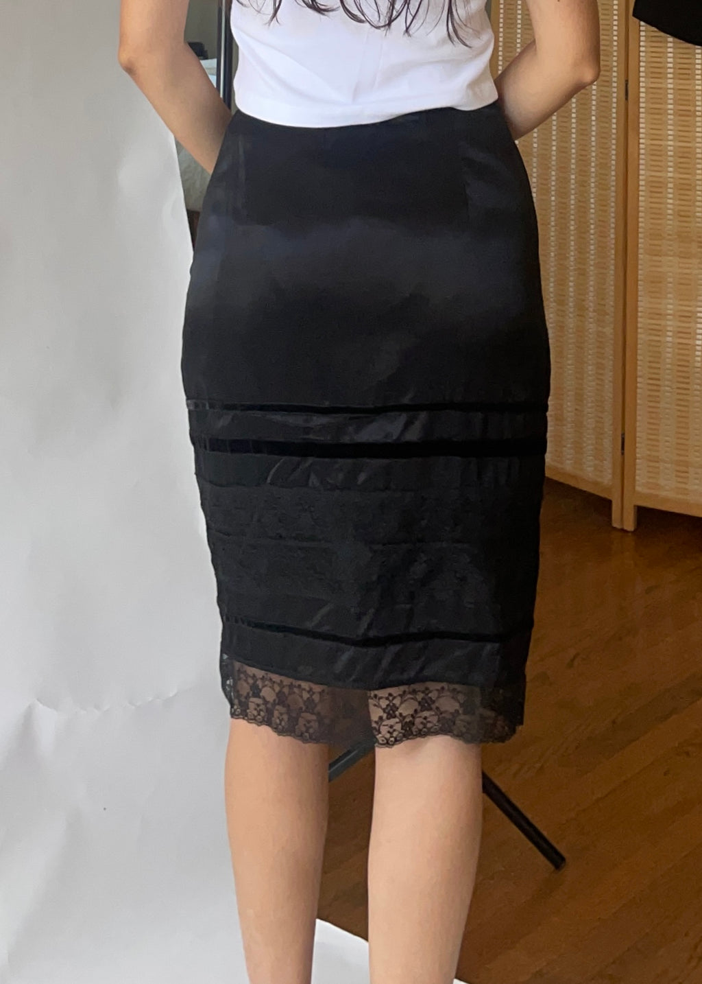 Vintage Moschino Lace Trim Skirt