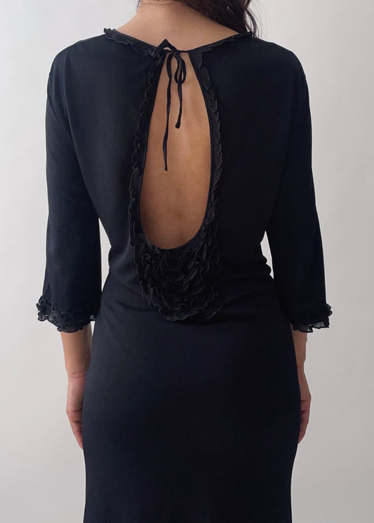 Moschino Open Back Ruffle Dress