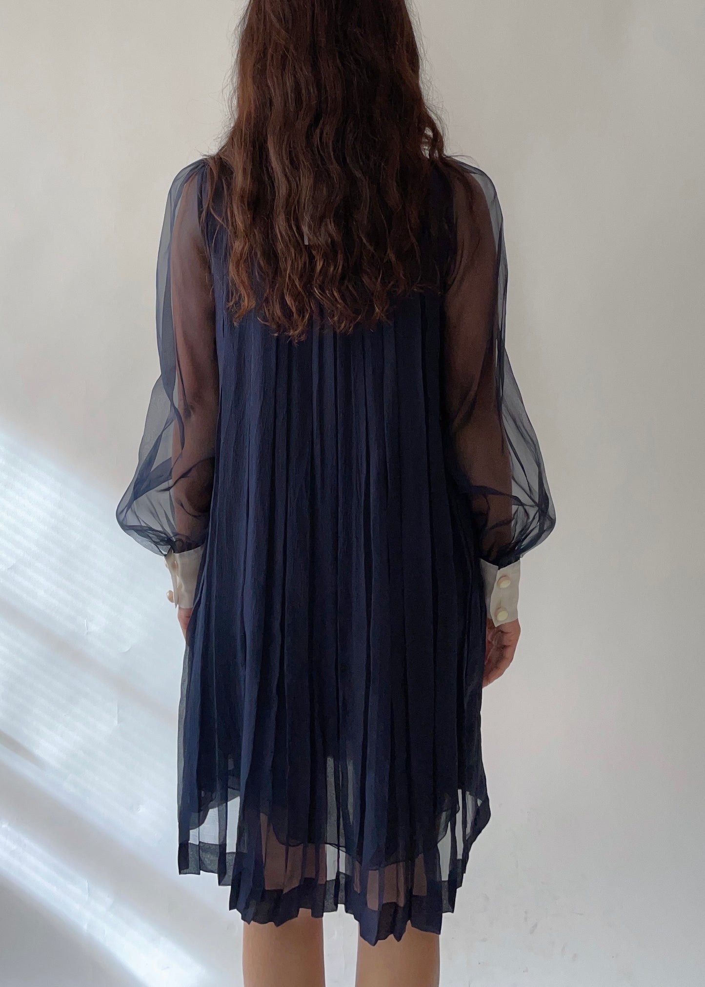 Vintage Chloe Silk Pleated Dress