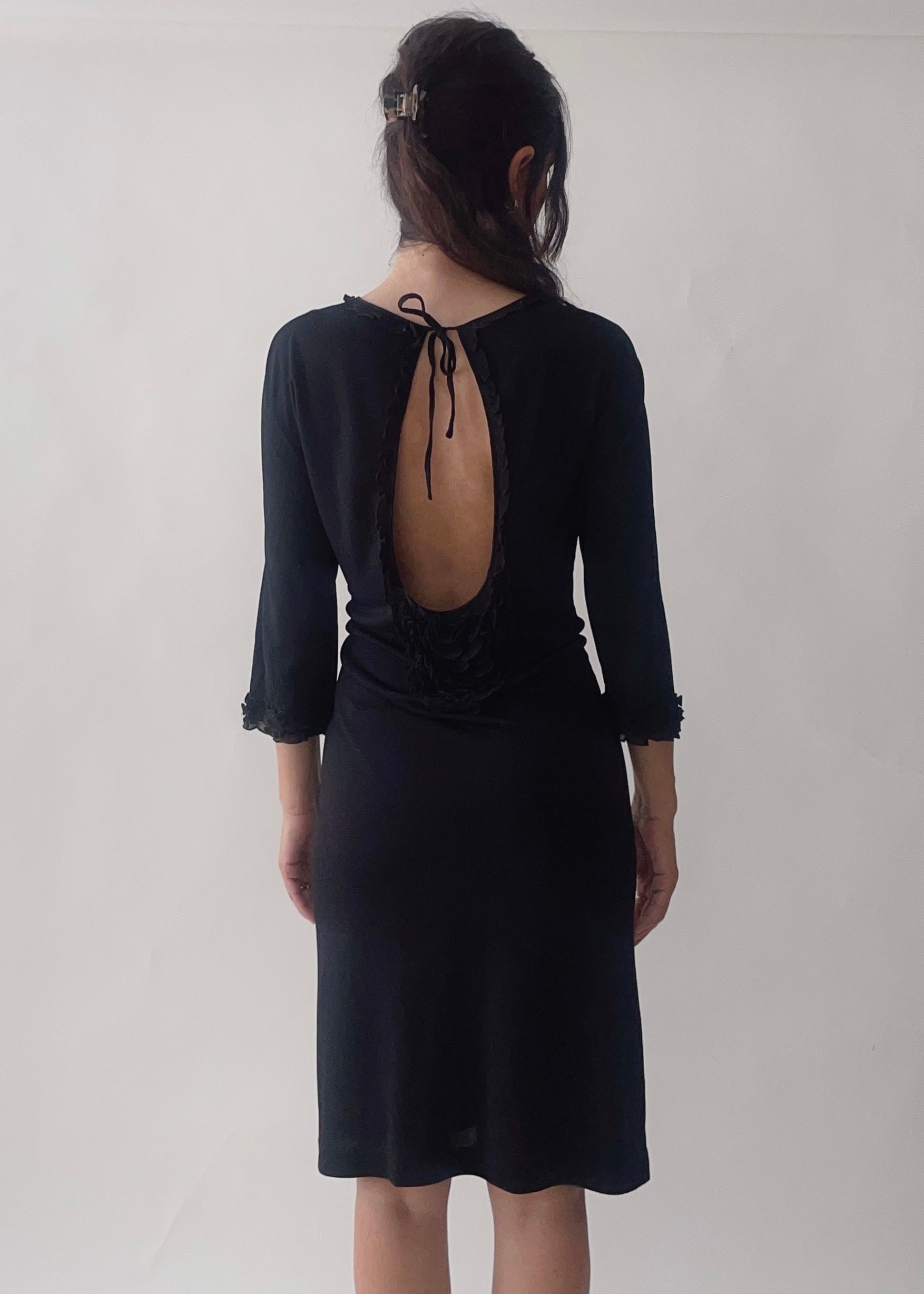 Moschino Open Back Ruffle Dress