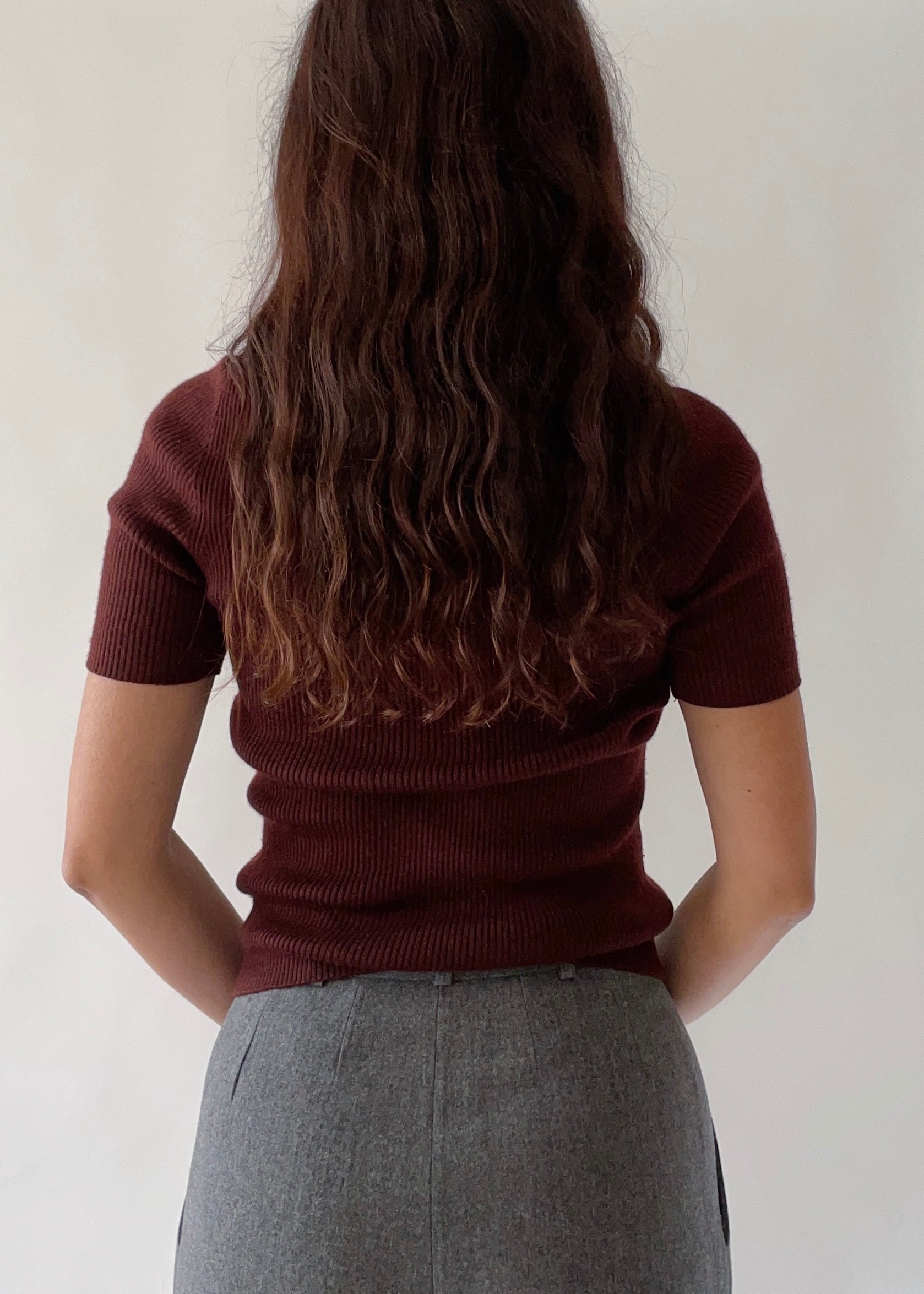 1995 Chanel CC Silk Cashmere Knit Top