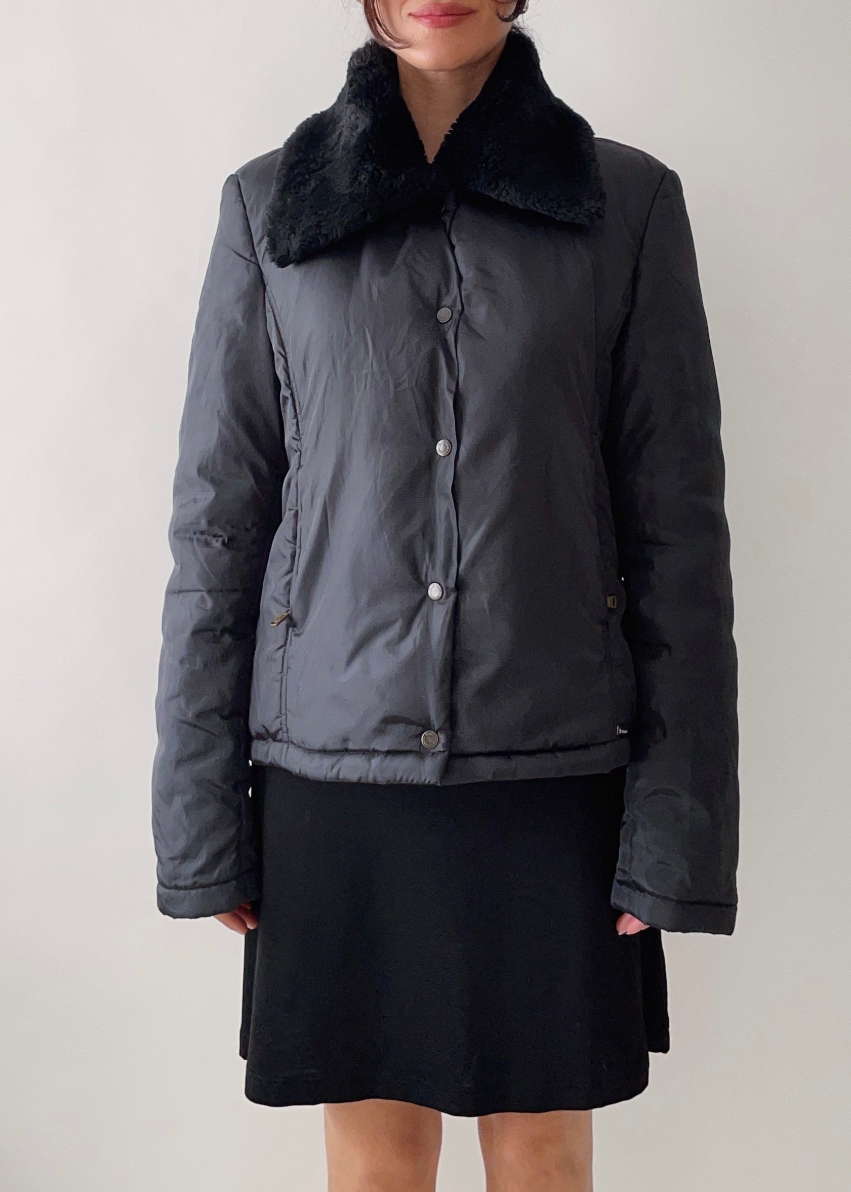 Vintage D&G Faux Fur Bomber Jacket