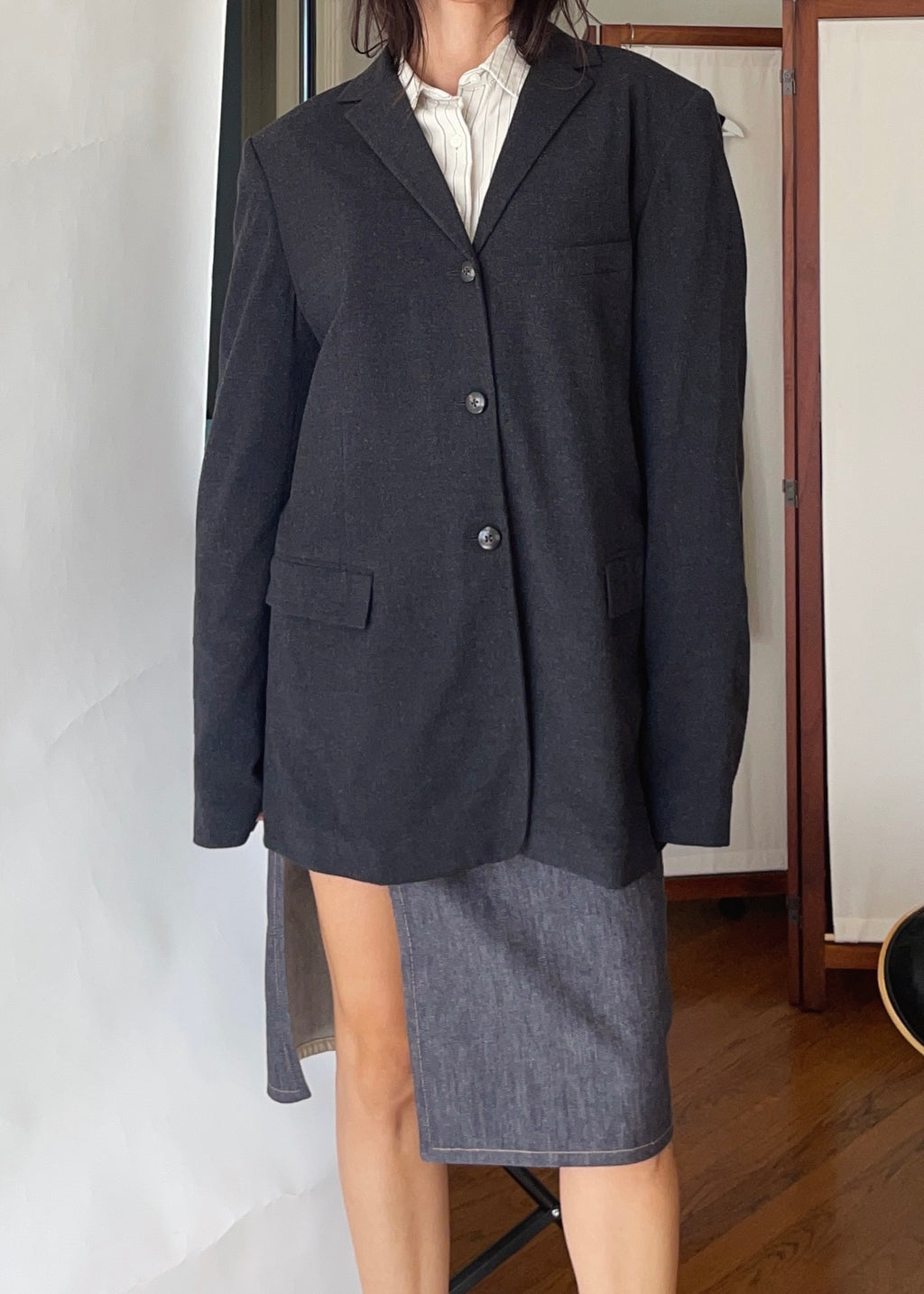 Jil Sander Grey Wool Blazer