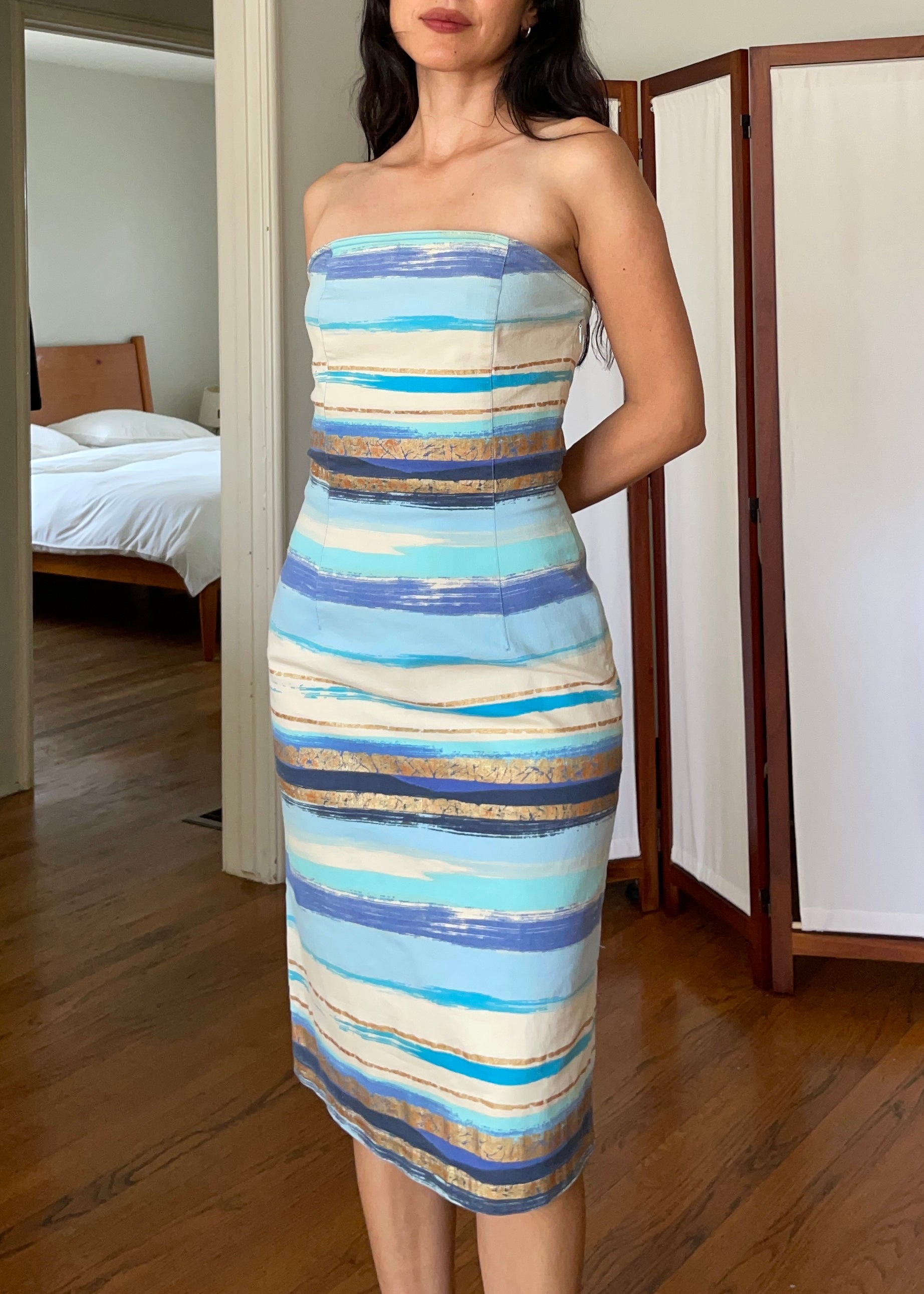 Vintage Moschino Strapless Dress