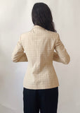 Vintage Moschino Beige Windowpane Blazer