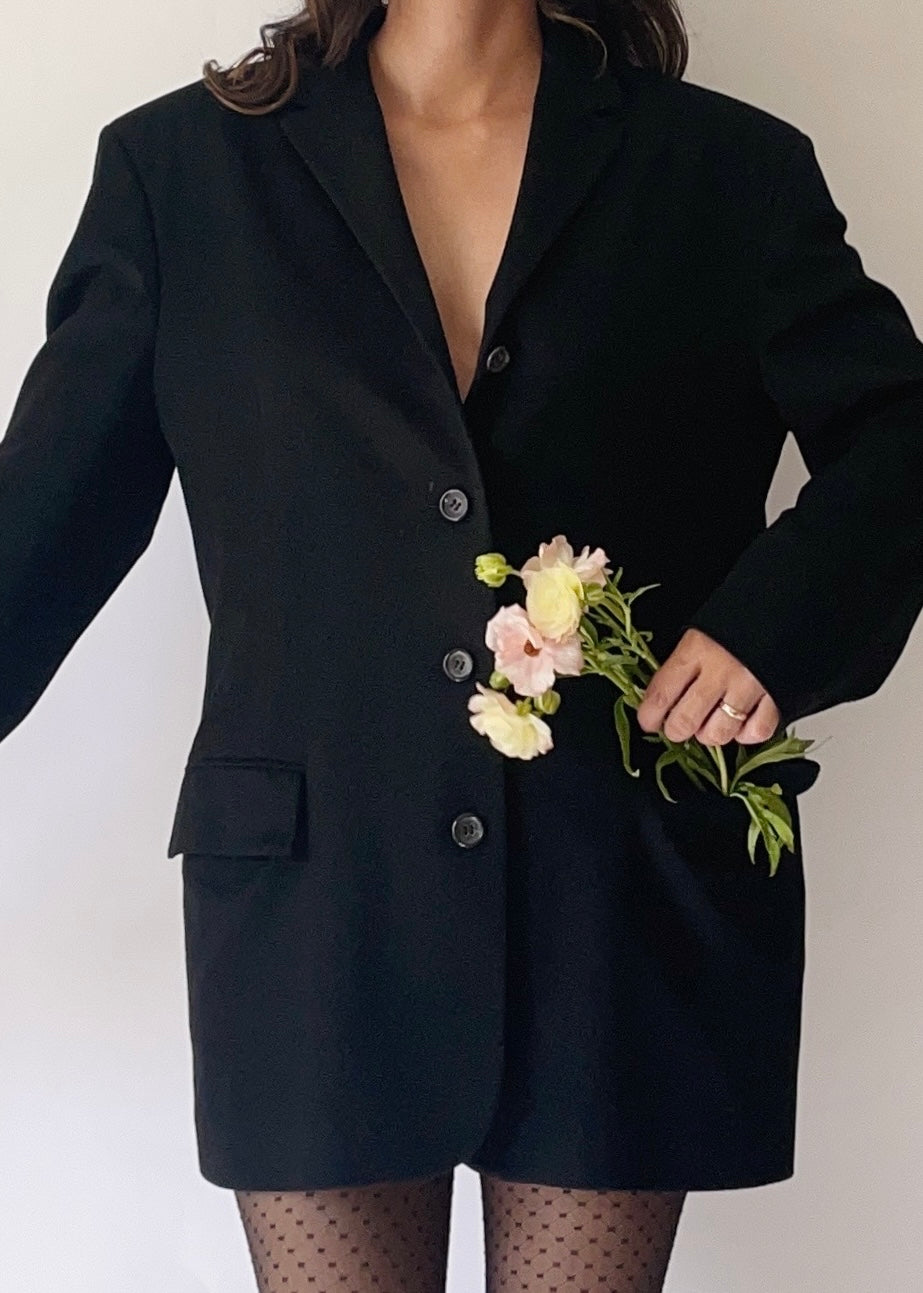 Vintage Jil Sander Black Cashmere Blazer