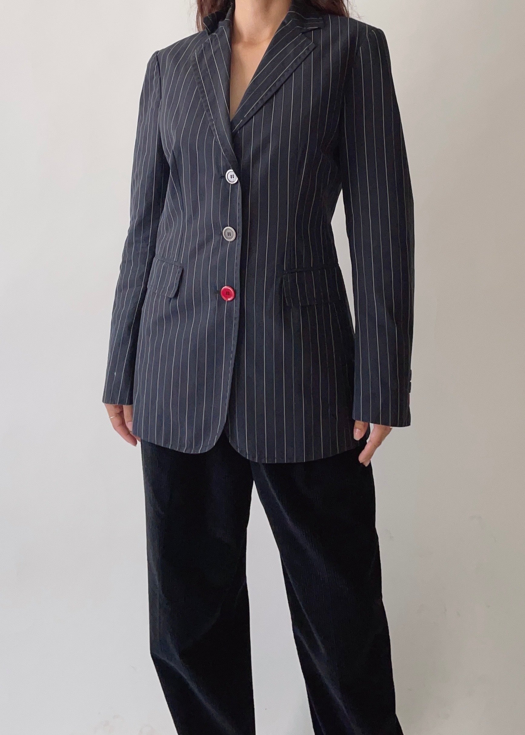 Vintage Moschino Cotton Stripe Blazer