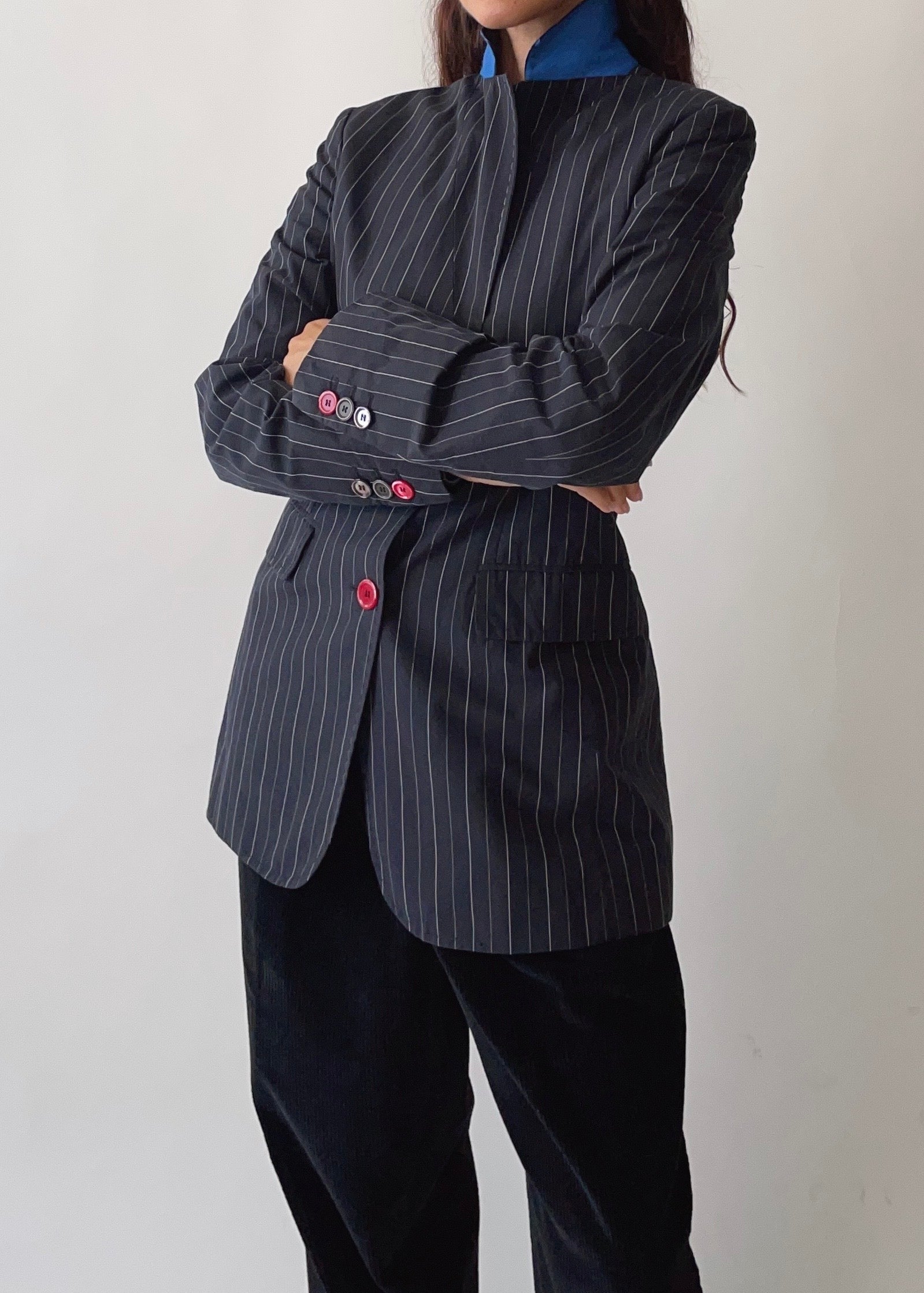 Vintage Moschino Cotton Stripe Blazer