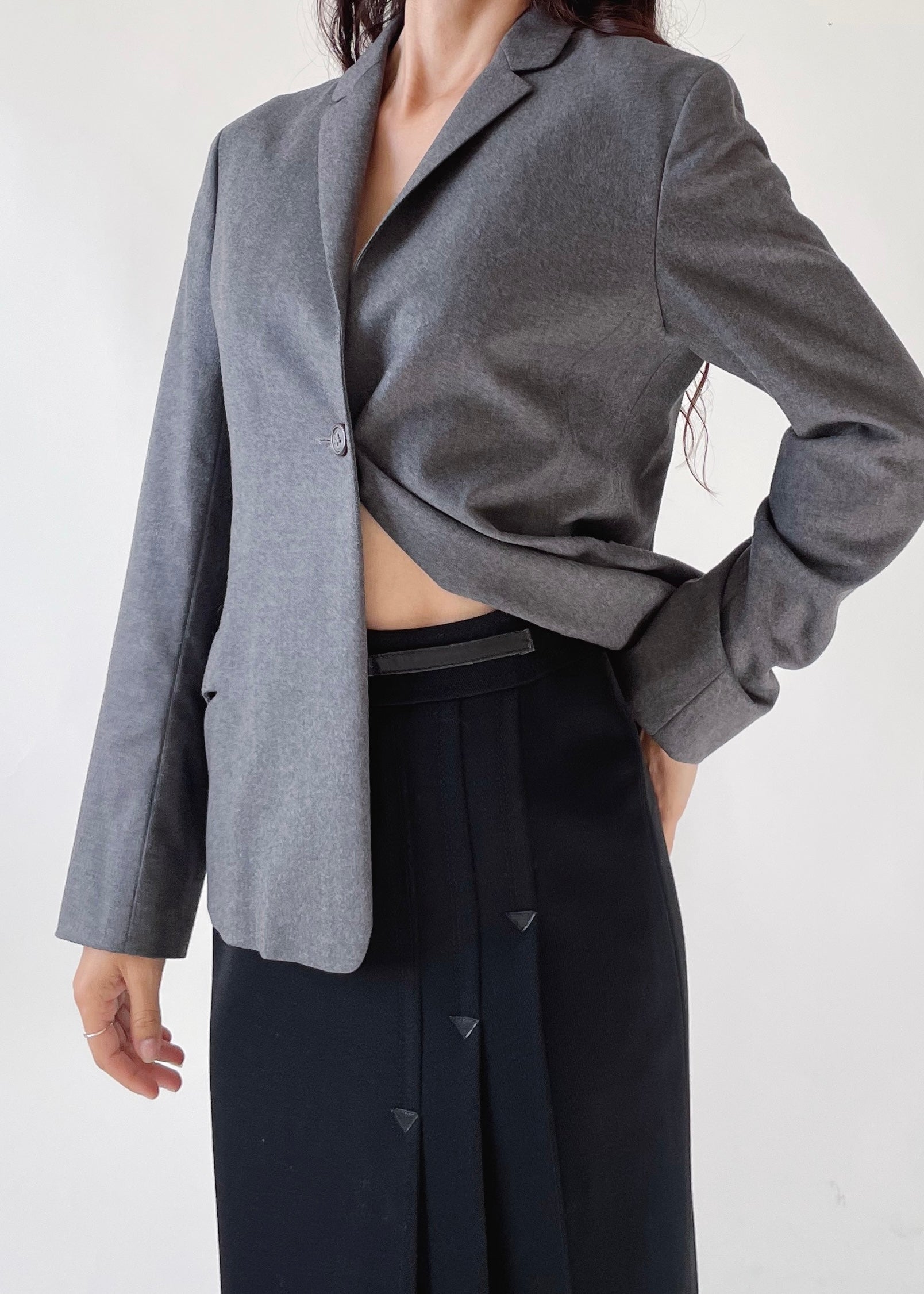 Jil Sander Grey Wool Jacket