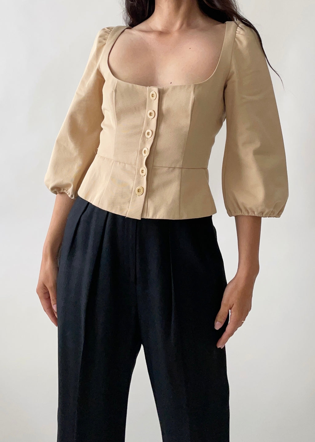 Vintage Prada Square Neck Top