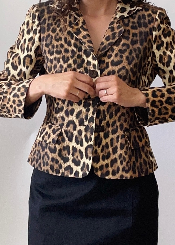 Vintage Moschino Animal Print Blazer