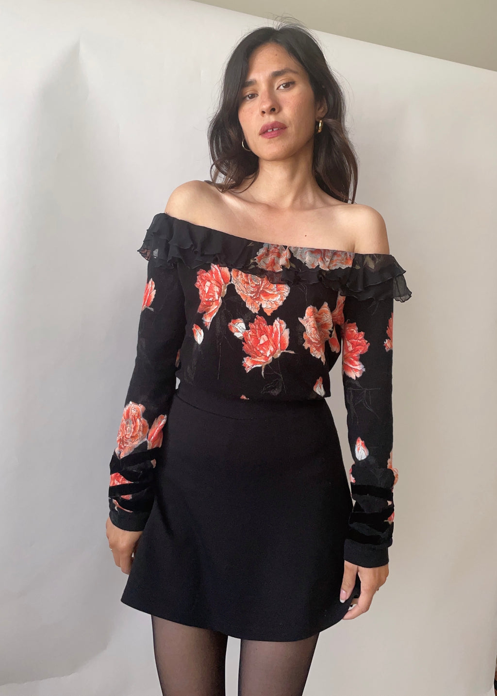 Vintage Blumarine Floral Knit Top
