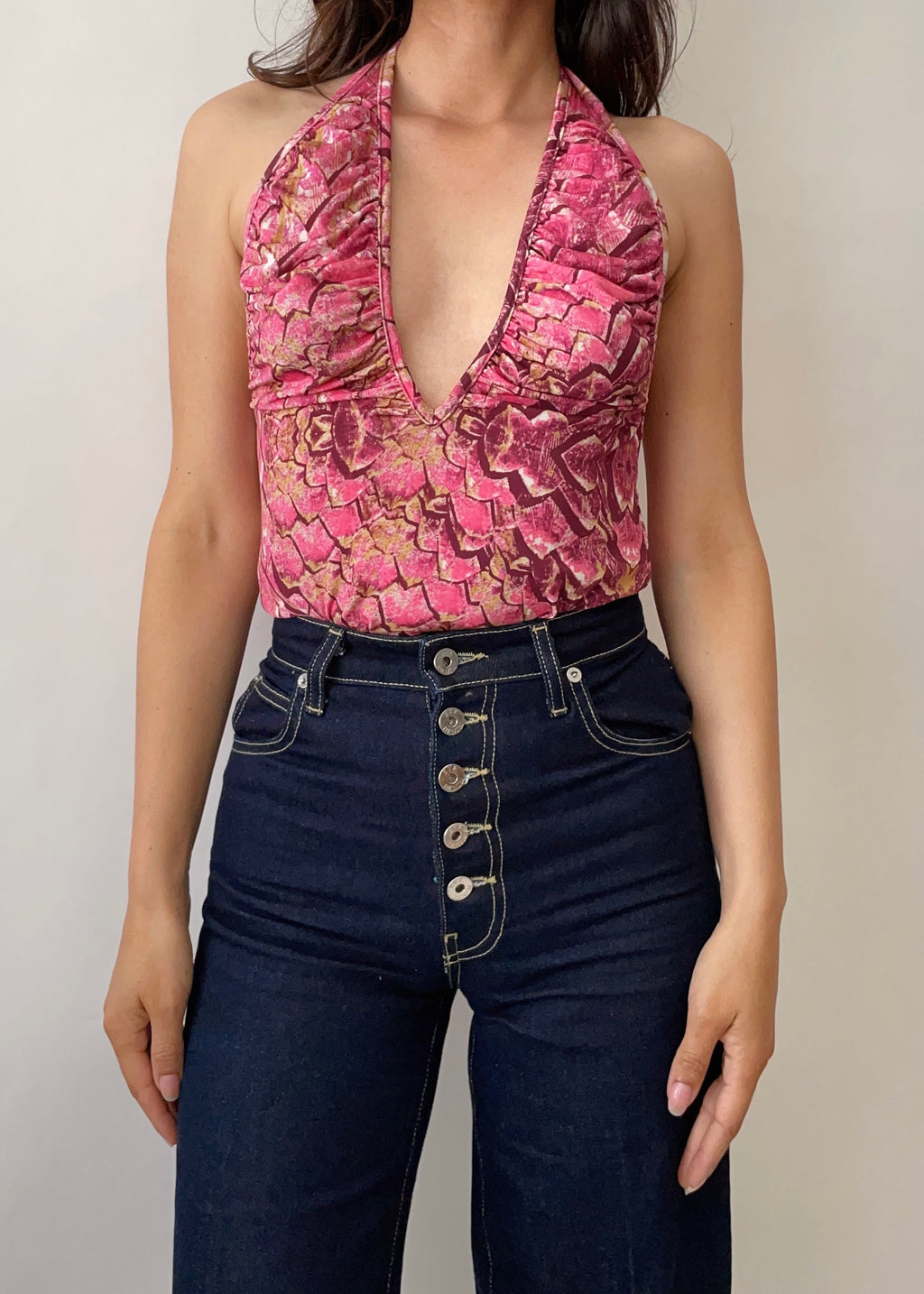 Vintage Just Cavalli Shell Halter Top
