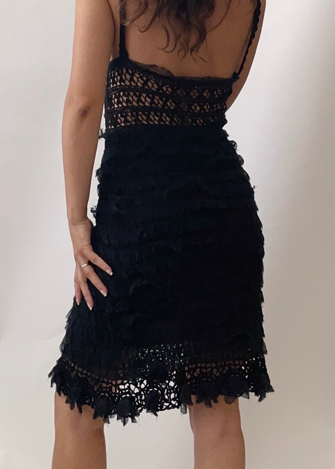 Vintage Moschino Crochet Lace Dress