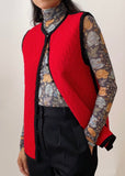 Vintage YSL Red Quilted Vest