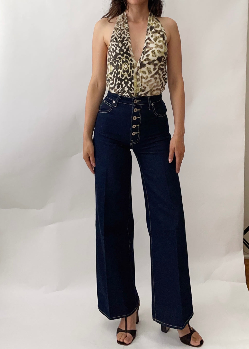 Vintage Just Cavalli Animal Print Halter Top