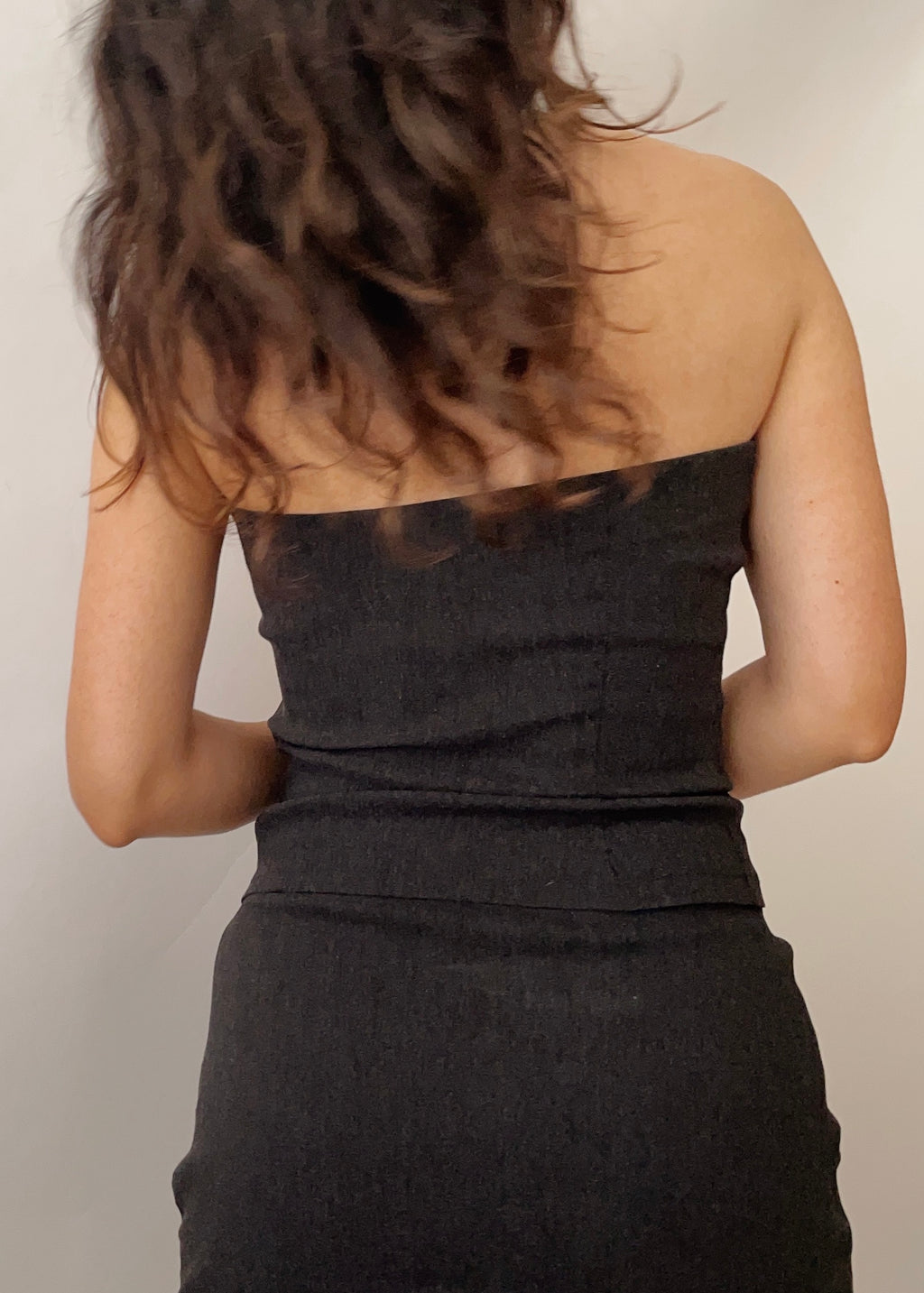 Vintage French Flower Tube and Skirt Set