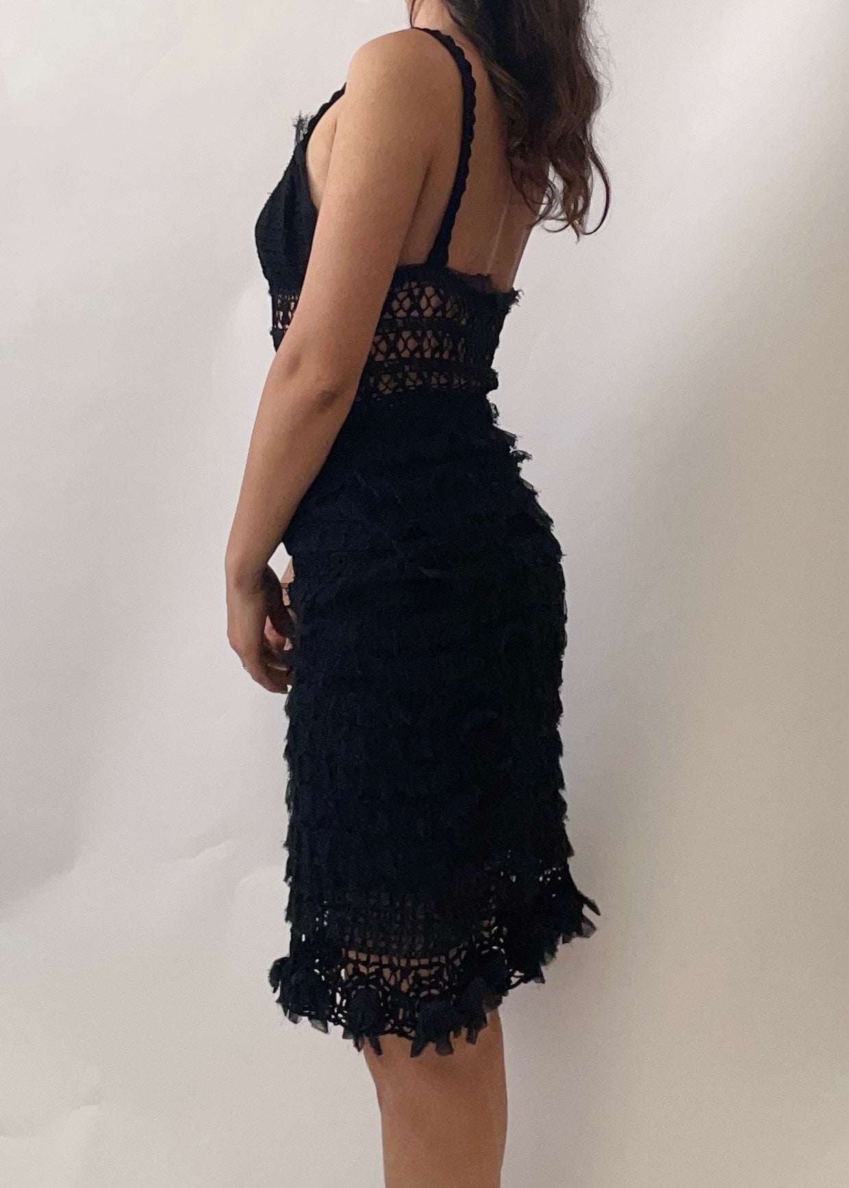 Vintage Moschino Crochet Lace Dress