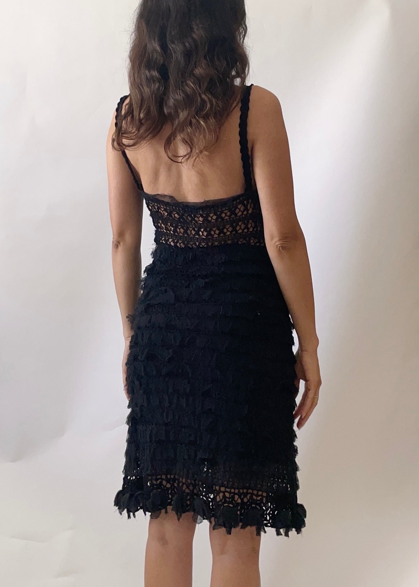 Vintage Moschino Crochet Lace Dress