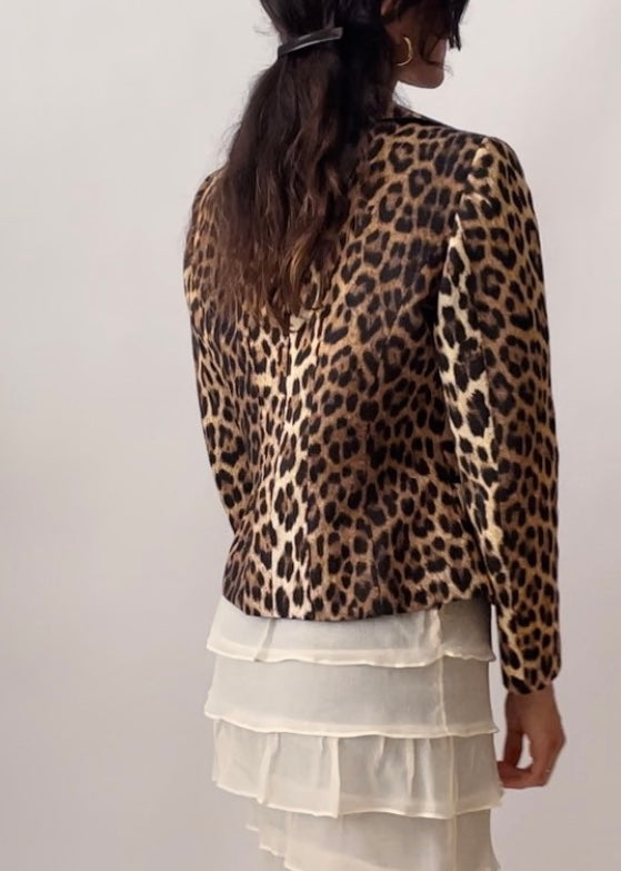 Vintage Moschino Animal Print Blazer