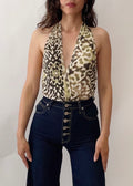Vintage Just Cavalli Animal Print Halter Top