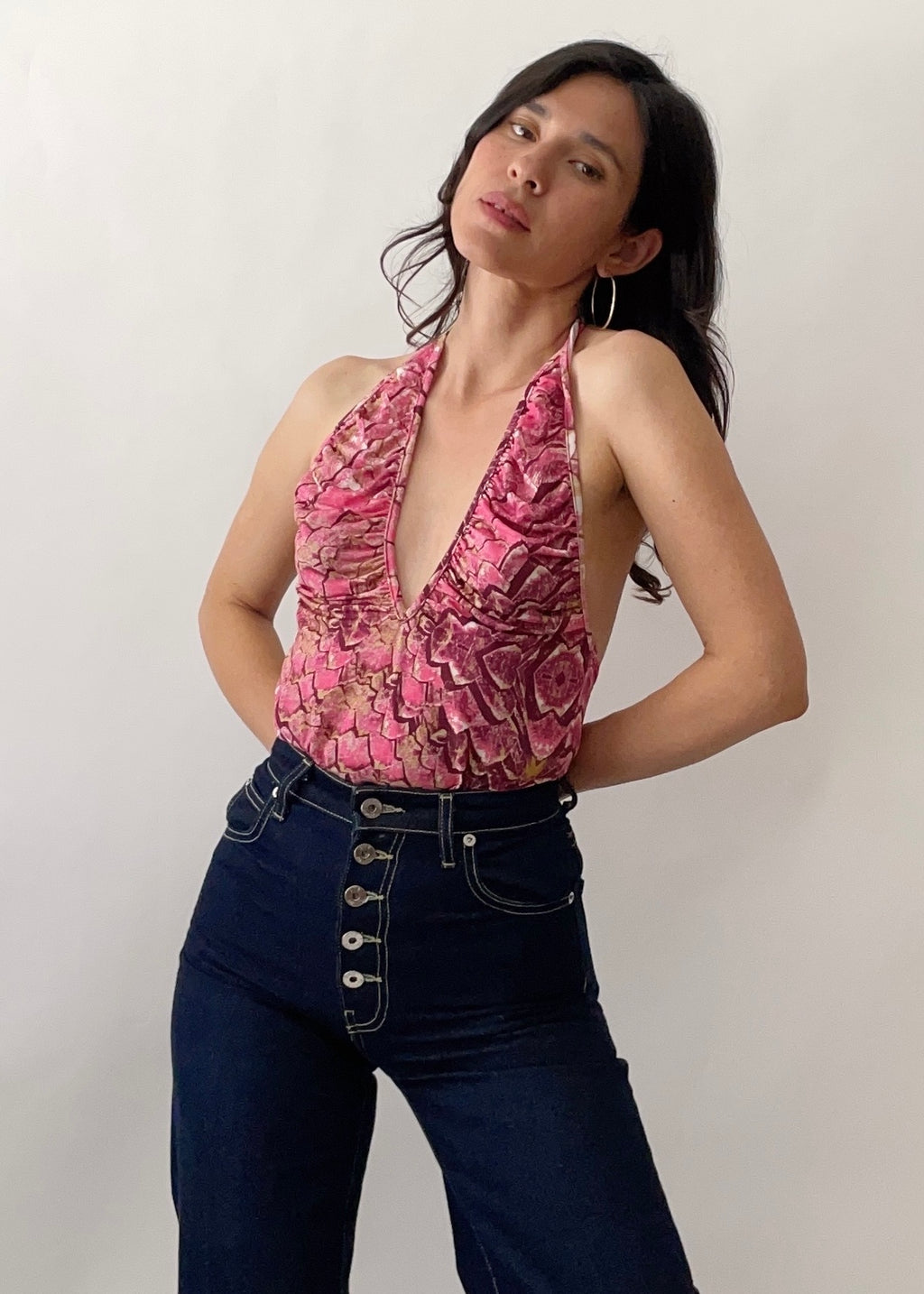 Vintage Just Cavalli Shell Halter Top