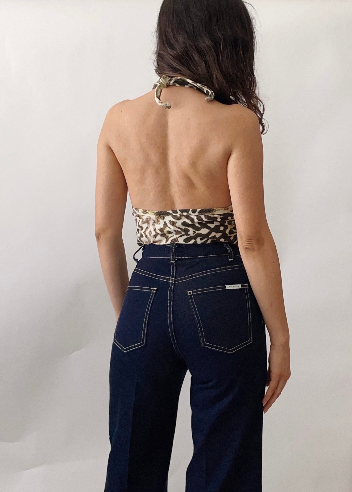 Vintage Just Cavalli Animal Print Halter Top