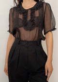 Vintage  Chloe Silk Ruffle Top