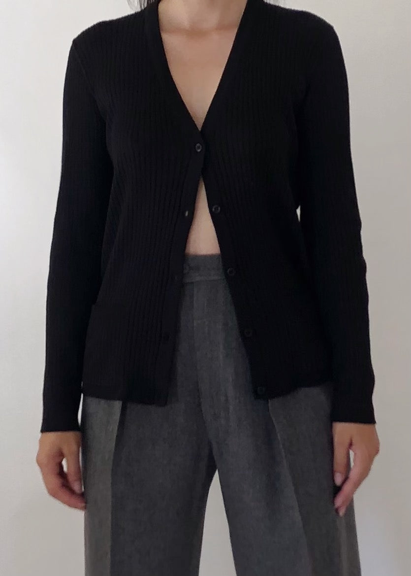 70s Courrèges Black Cardigan