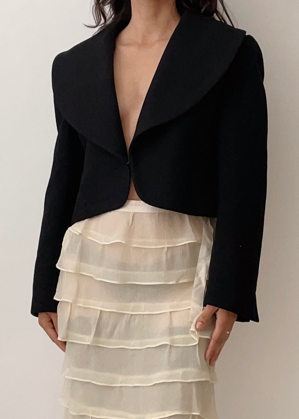 Vintage Oversized Collar Wool Jacket