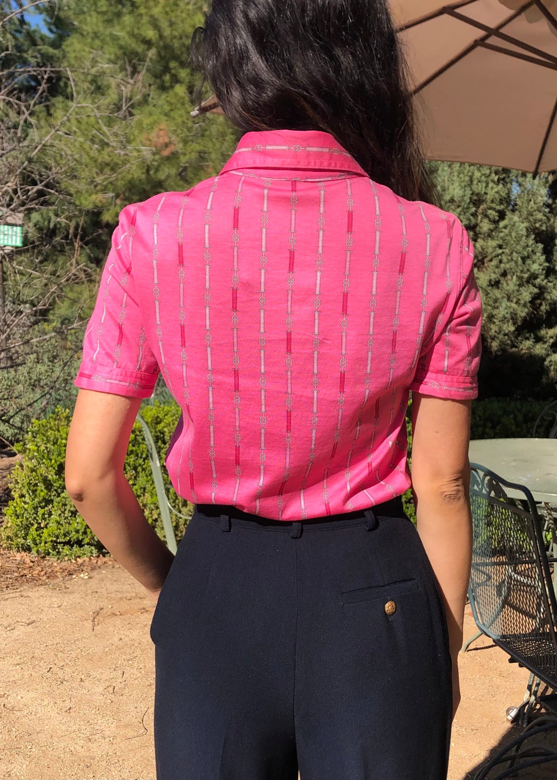 Céline Horsebit Pink Polo