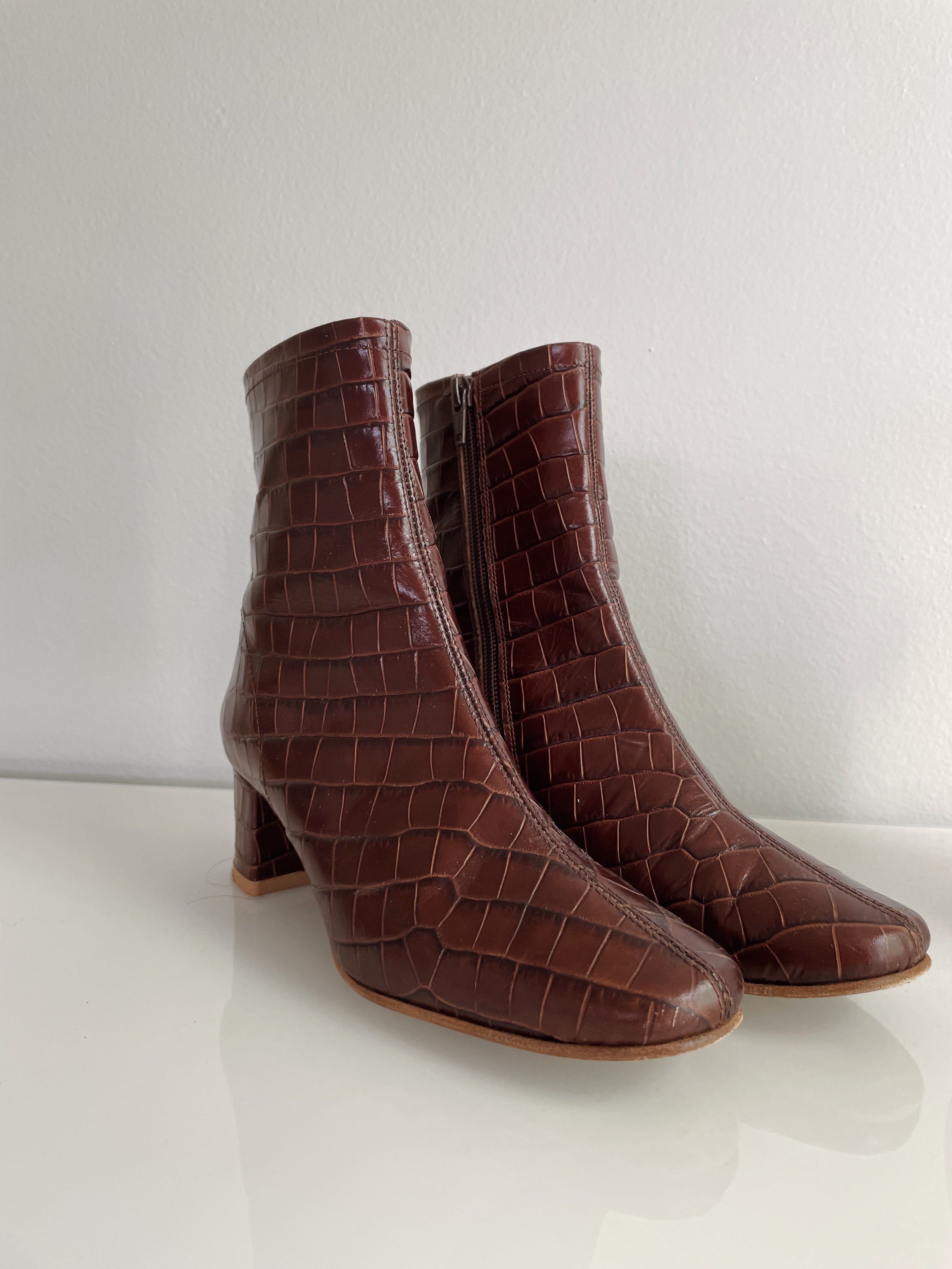 By Far Sofia Croc Nutella Boots