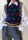 Vintage Floral Knit Vest