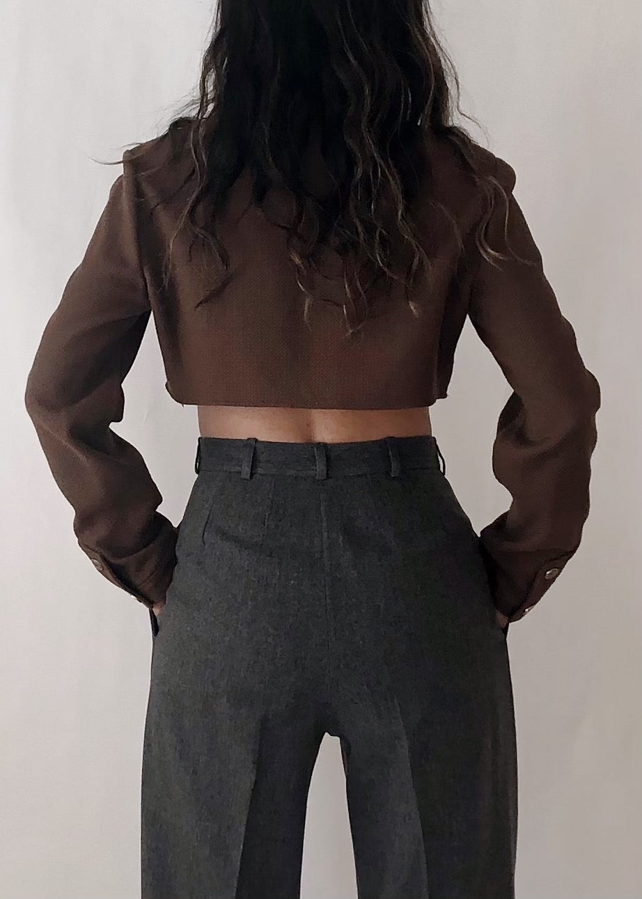 Vintage YSL Grey Wool Trousers