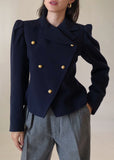 Vintage YSL Navy Cropped Jacket