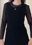 Vintage Courrèges Sleeveless Black Dress