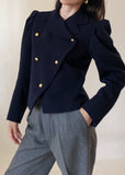 Vintage YSL Navy Cropped Jacket